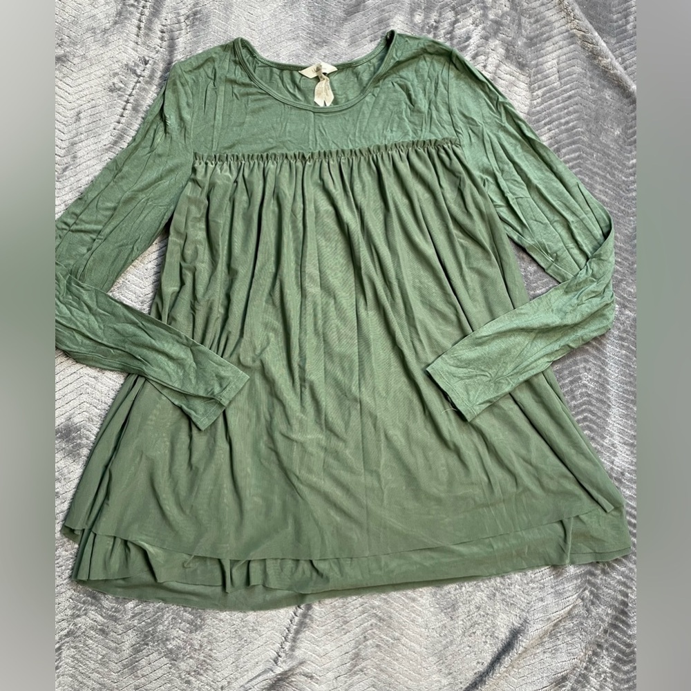 Womens Matilda Jane A New Leaf Babydoll Tunic Top Green Small